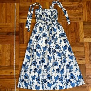 Floral Blue and White Dress